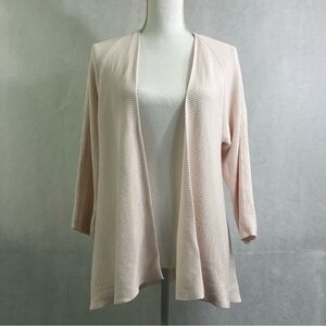 Chico’s Women’s Cardigan Sweater Pink Open Front Size 1